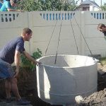 установка бетонных колец